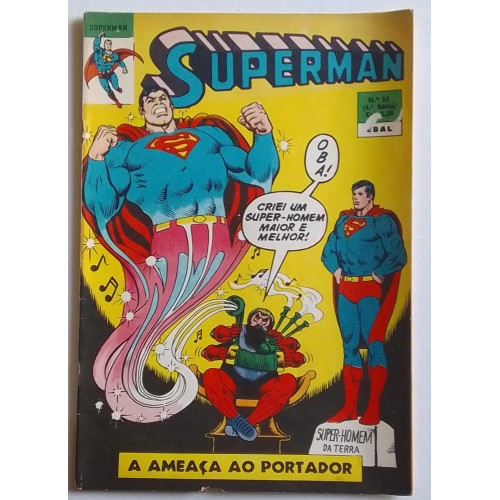 SUPERMAN NÚMERO 14  A AMEAÇA AO PORTADOR QUARTA SÉRIE  (EDITORA EBAL)