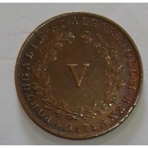 PORTUGAL V REIS DE COBRE DE  ANO 1875