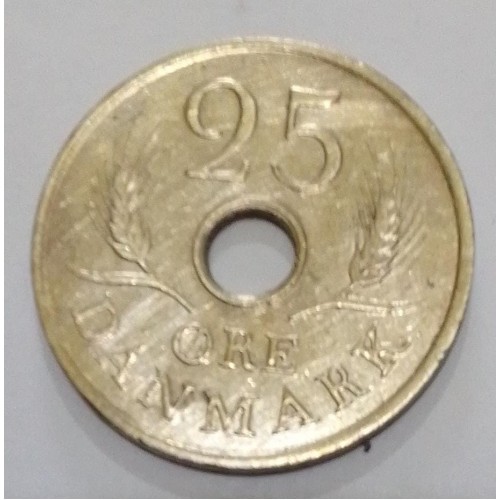 DINAMARCA 25 ORE ANO 1972 (COM FURO NO MEIO)