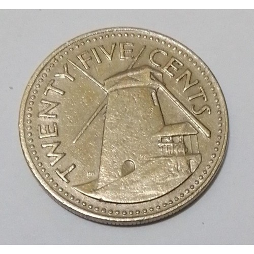 BARBADOS 025 CENTS ANO 1973