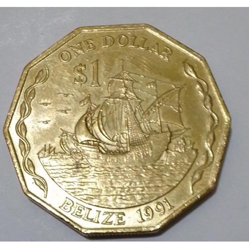 BELISE 1 DOLLAR ANO 1991