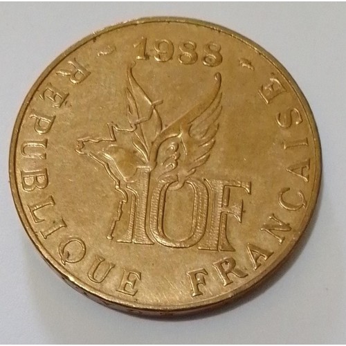 FRANÇA 10 CENTIMES ANO 1988
