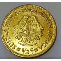 AFRICA DO SUL 1/2 CENTS ANO 1964