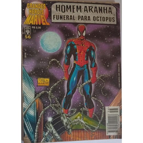 GRANDES HERÓIS MARVEL HOMEM ARANHA FUNERAL PARA OCTOPUS N° 56 / FORMATINHO