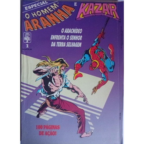ESPECIAL O HOMEM-ARANHA E KAZAR O ARACNÍDEO ENFRENTA O SENHOR DA TERRA SELVAGEM N°1 / FORMATINHO