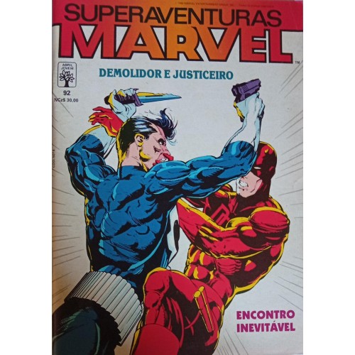 SUPERAVENTURAS MARVEL DEMOLIDOR E JUSTICEIRO N° 92 / FORMATINHO