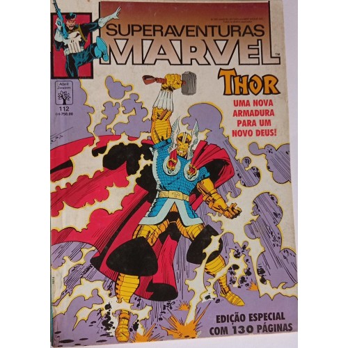 SUPERAVENTURAS MARVEL THOR UMA NOVA ARMADURA PARA UM NOVO DEUS! N° 112 / FORMATINHO