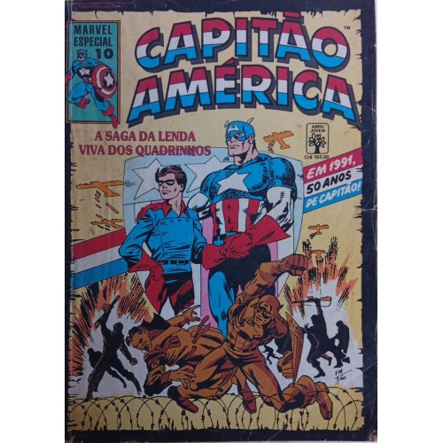 CAPITÃO AMÉRICA A SAGA DA LENDA VIVA DOS QUADRINHOS N° 10 / FORMATINHO