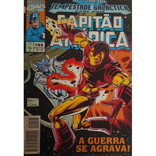CAPITÃO AMÉRICA OPERAÇÃO: GALÁTICA FASE DOIS A GUERRA SE AGRAVA! N° 195 / FORMATINHO