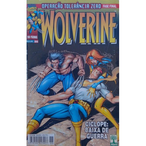 WOLVERINE OPERAÇÃO TOLERÂNCIA ZERO FASE FINAL N° 88 / FORMATINHO