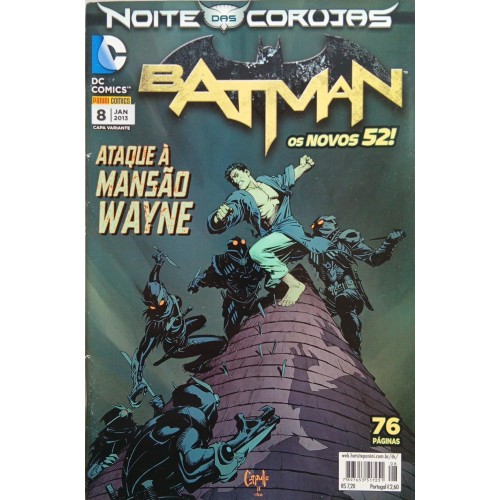 BATMAN OS NOVOS 52! NOITE DAS CORUJAS ATAQUE A MANSÃO WAYNE N° 8