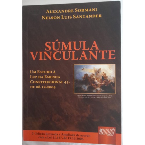 SÚMULA VINCULANTE UM ESTUDO À LUZ DA EMENDA CONSTITUCIONAL DE 08.12.2004/ALEXANDRE SORMANI/NELSON LUIZ SANTANDER