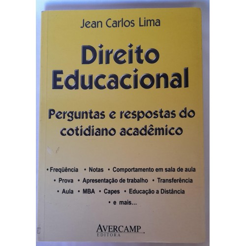DIREITO EDUCACIONAL/JEAN CARLOS LIMA