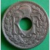 FRANÇA 0,10 CENTS C/FURO NO MEIO ANO 1925