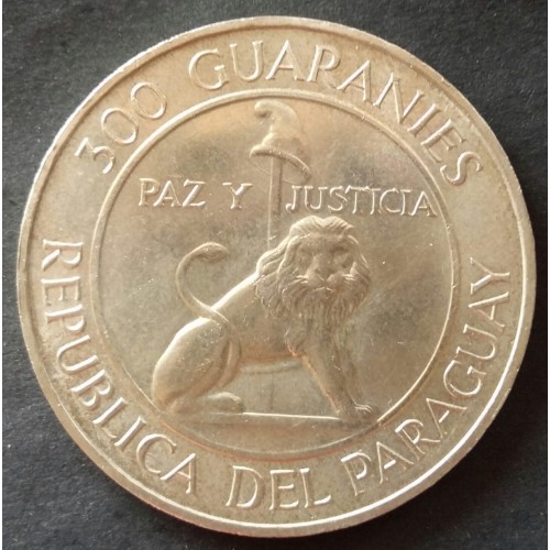 PARAGUAY 300 GUARANIS DE PRATA ANO 1973