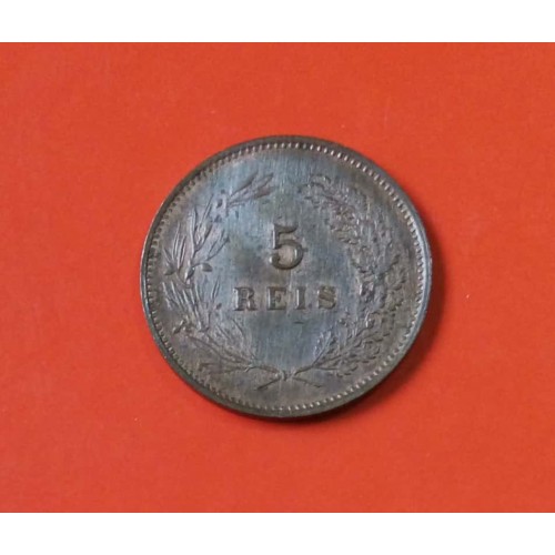 PORTUGAL 5 REIS DE COBRE  ANO 1910